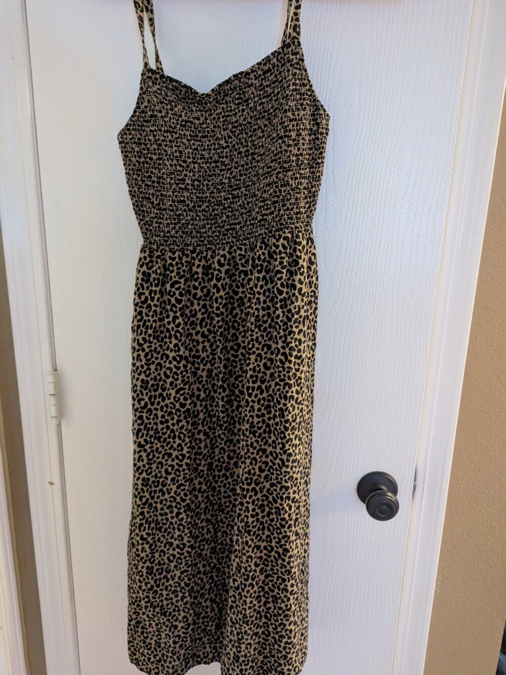 Leopard/animal print dress slightly a line bodice punk goth